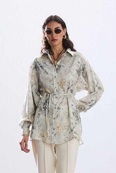 BE BLUE ΜΑΛΑΚΟ ΧΑΚΙ ΦΛΟΡΑΛ ΣΧΕΔΙΟ ΒΙΝΤΑΖ ΠΟΥΚΑΜΙΣΟ