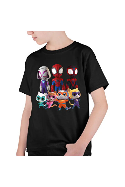 OEM Tricou Copii Baieti Paienjenel Spin Fantoma Super Pisicute