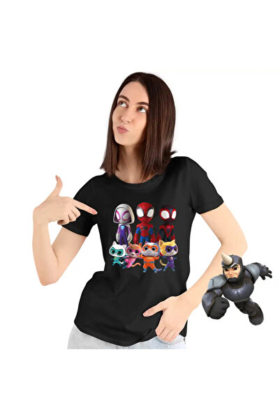 OEM Women's T-Shirt Spiderman Spin Ghost Super Kittens