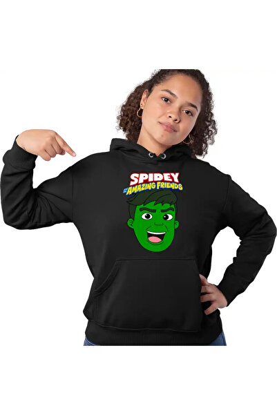 OEM Γυναικείο Φούτερ με Κουκούλα Hulk Spidey Marvel