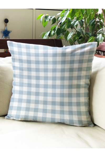 milroma غطاء وسادة مخملي مطبوع باللون الأزرق مقاس 43x43 سم