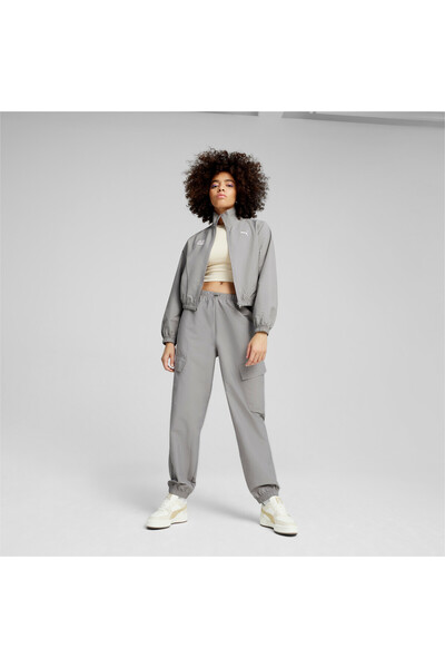 Puma جاكيت نسائي DARE TO جرافيكي WV - رمادي