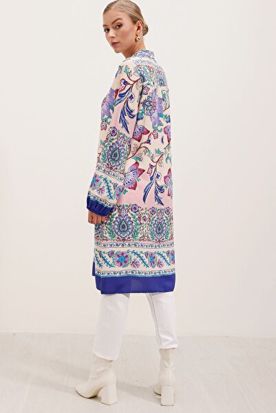 Hiccup Rochie midi cu broderie cu guler cămașă BDART