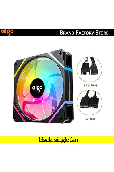 Choice1 A-RGB أبيض أسود مروحة واحدة Aigo AM12PRO Rgb Fan Ventoinha PC 120mm Computer Case Fan Kit Water Coo