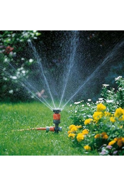 Gardena Gardena sprinkler, circular, with stand, spraying radius 8.5 m, maximum irrigation area 225 sq m...