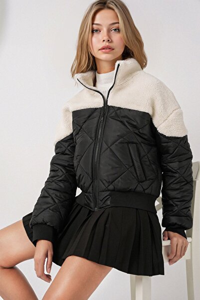 Hiccup Bdart Short Non-Fabric Puffer Jacket with Zipper