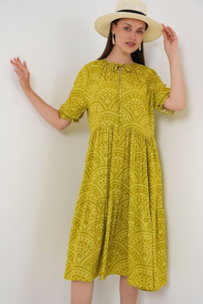 Hiccup Bdart Belted Textured Midi Dress