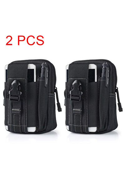 Choice حقيبة خصر تكتيكية سوداء اللون مكونة من قطعتين، حقيبة خصر للرجال، حزام ...