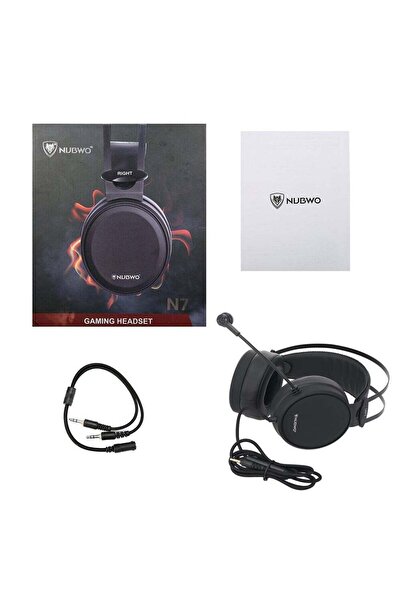 fun zone سماعة أذن NUBWO N7 مع ميكروفون باللون الأسود