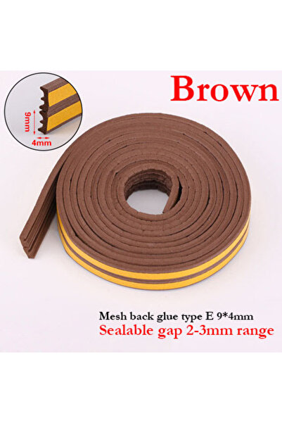 Choice4 شريط لاصق ذاتي لإغلاق الأبواب والنوافذ بني E 9X4 مم 5 أمتار DIPE، ناف...