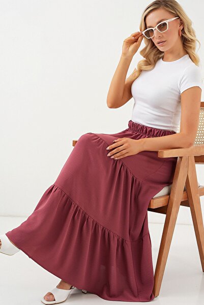 Hiccup Bdart Textured Maxi Skirt