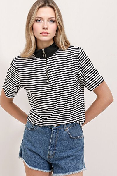 Hiccup Μπλουζάκι με ριγέ φερμουάρ BDART