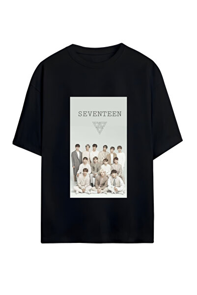 GraffTee تي شيرت قطني كبير الحجم للجنسين من K-POP