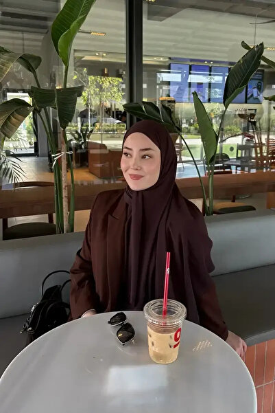 Madame Polo Krep Şifon Şal - Acı Kahve