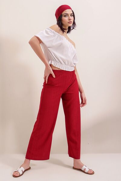 Hiccup Bdart Textured Comfortable Fit Knitted Pants