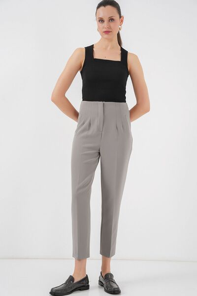 Hiccup BDART Yüksek Bel Dar Kalıp Bilek Boy Krep Pantolon