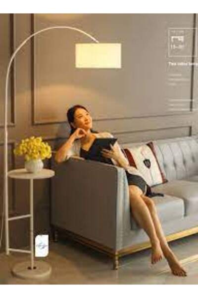 Taimi Dimmable Vertical Floor Lamp With Warm Light Pure Marble Base with Coffee Table Tray