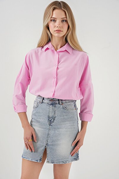 Hiccup Fusta mini din denim cu talie înaltă BDART cu buzunare