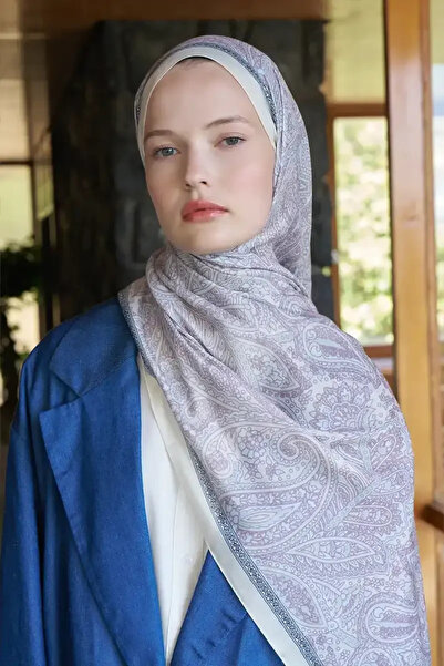 Madame Polo شال بنمط لينا اللانهائي - أصفر