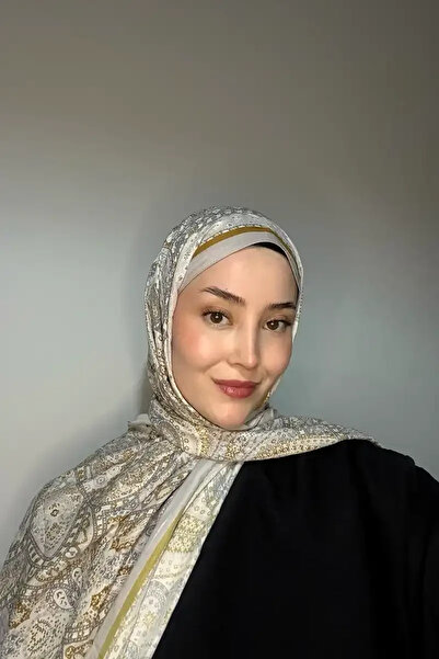 Madame Polo شال منقوش من لايف سيينا - خردل