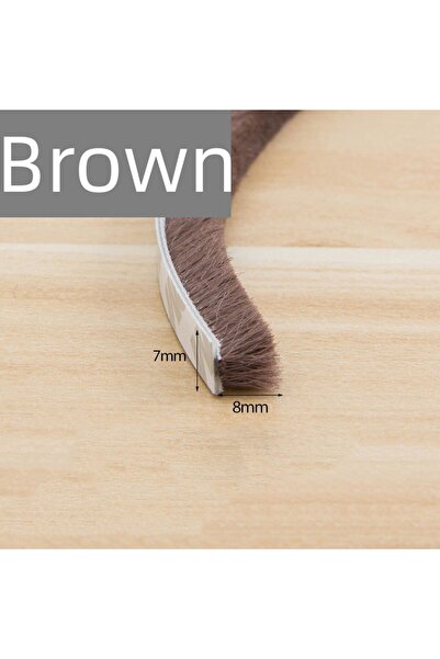 choice2 شريط عازل للصوت مقاوم للرياح والرياح بطول 10 أمتار، مقاس 7×8 مم - بني...