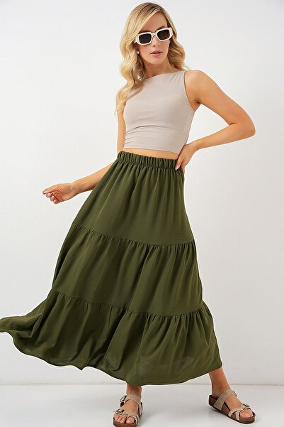 Hiccup Bdart Textured Maxi Skirt