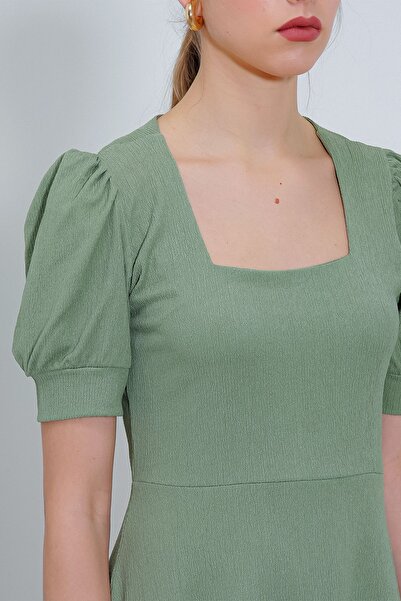 Hiccup Μίνι πλεκτό φόρεμα με τετράγωνο λαιμόκοψη BDART