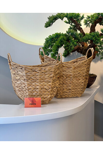 ZBERN 2’Lİ SEPET - ÇOK AMAÇLI ÇİÇEKLİK GAZETELİK DEKORATİF / 35x23x26cm-29x19...