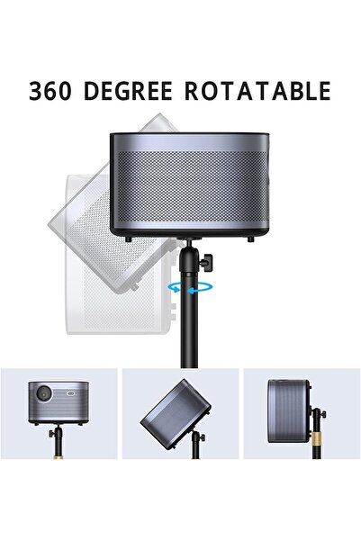 Coverzone Profesyonel Stand - Yatak, Koltuk, Masa Montajlı, 60–120cm Ayarlı, Projeksiyon & Kamera İçin TY04