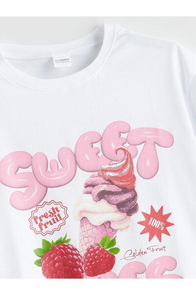 LC Waikiki Bisiklet Yaka Kız Çocuk Şortlu Pijama Takımı (S5)