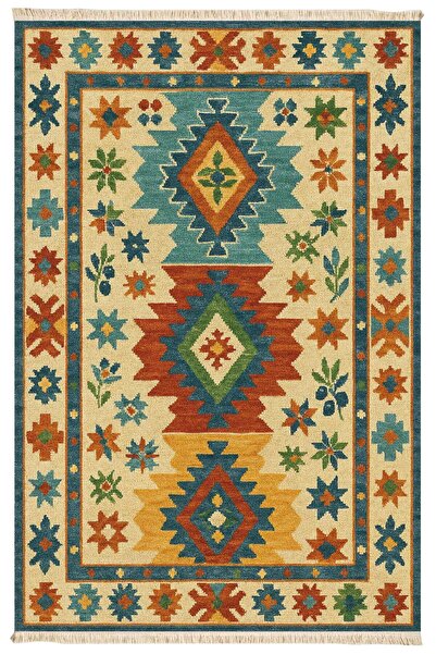 Markaev Bozkır Desenli Halı Dokuma Taban Halı 340 YNG