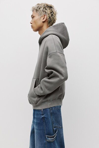 Pull & Bear Kapüşonlu bol kesim sweatshirt