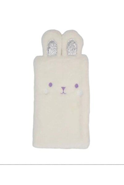 KIZILELMADA مقلمة بأذني أرنب لطيفة - قطيفة، مقاس 14x26 سم