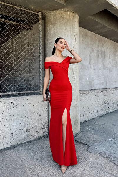 Sindimoda Nathalie Kayık Yaka Abiye