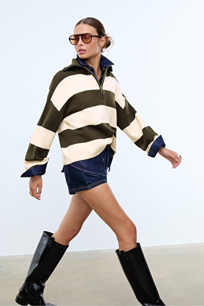 Stradivarius Knit jumper with zip