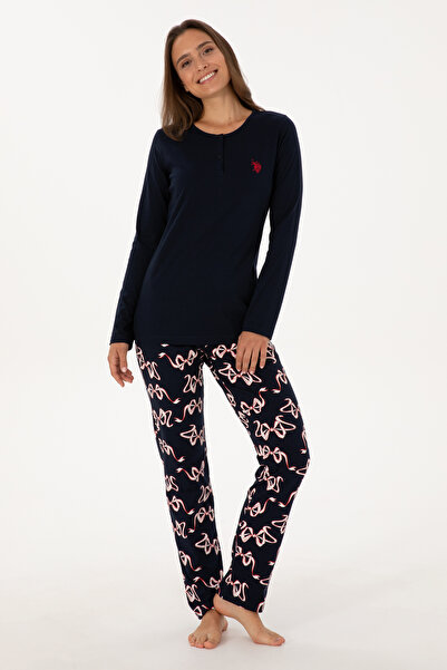 U.S. Polo Assn. Kadın Lacivert Pijama Takımı 50318894-VR033