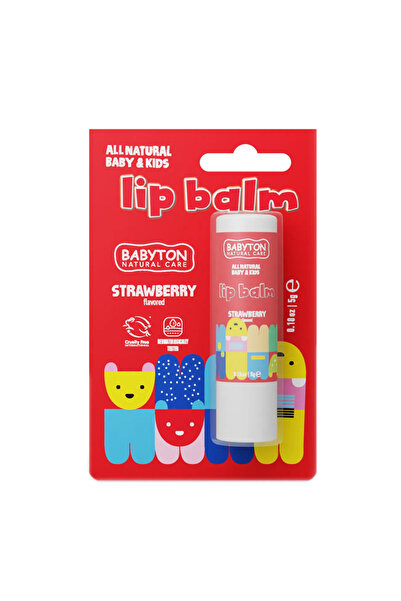 BABYTON Doğal Dudak Koruyucu Bitkisel Lipbalm Çilek 5 gr