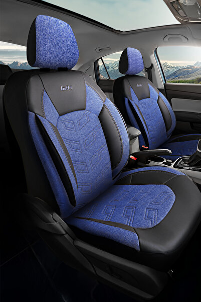 BUTTİ Bello Series Linen Fabric Premium Car Seat Cover |   Full Set with Orthopedic Support, Front and Back