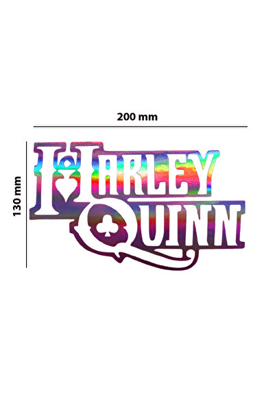 meristeed Harley Quinn Renk Değiştiren Hologram Sticker – Araba, Kask, Cam vb...