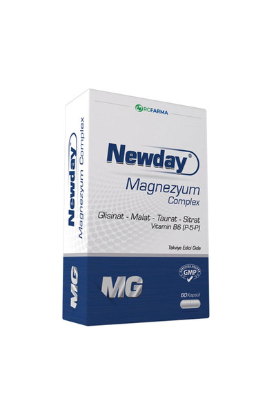 Newvit Newday Magnezyum Complex Takviye Edici Gıda 60 Kapsül
