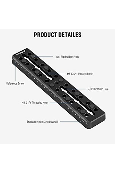 NEEWER 9"/230mm Rail Bar Vixen Style Dovetail Plate