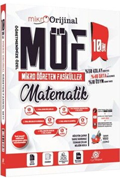 Orijinal Yayınları Orijinal Mikro 10. Sınıf Matematik MÖF Mikro Öğreten 5 li Fasikül Seti