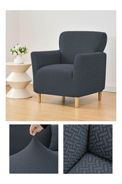 upmall غطاء أريكة من قماش الجاكار بنمط الطوب، غطاء أريكة سرير قابل للتحويل إلى سرير، غطاء كرسي بذراعين مطاطي غير قابل للانزلاق مفرد