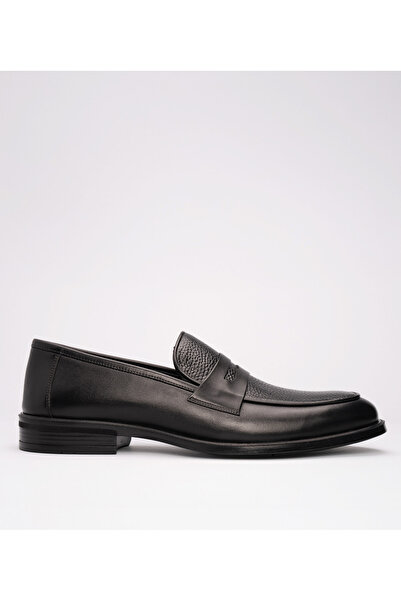 MARCO ROSSİ Erkek Rugan Klasik Loafer Siyah