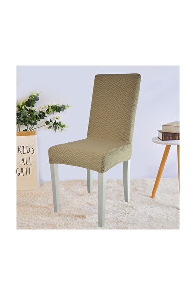 upmall غطاء كرسي من قماش الجاكار الليكرا بنمط الطوب، غطاء كرسي مطاطي ومرن، 6 قطع