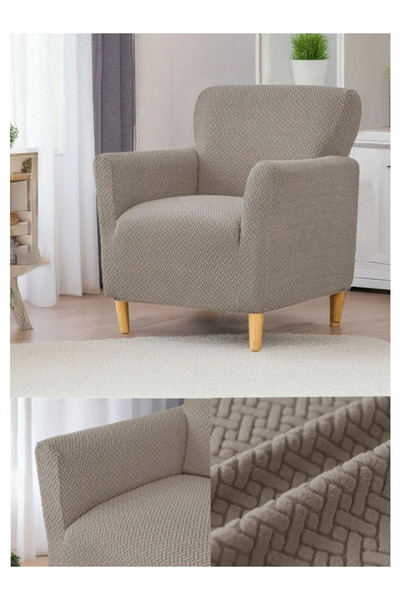 upmall غطاء أريكة من قماش الجاكار بنمط الطوب، غطاء أريكة سرير قابل للتحويل إلى سرير، غطاء كرسي بذراعين مطاطي غير قابل للانزلاق مفرد