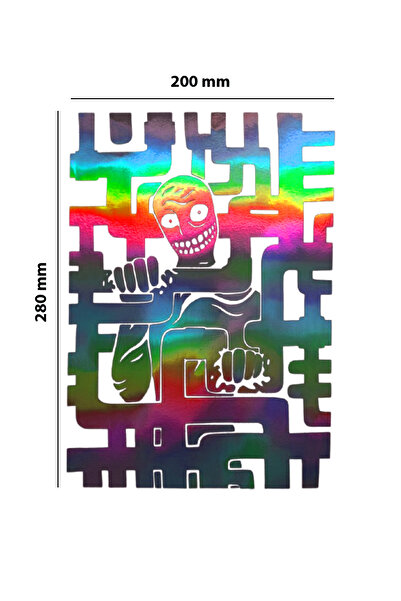 meristeed ملصق هولوجرام متغير اللون على شكل هيكل سجن - للسيارات، الخوذات، الز...