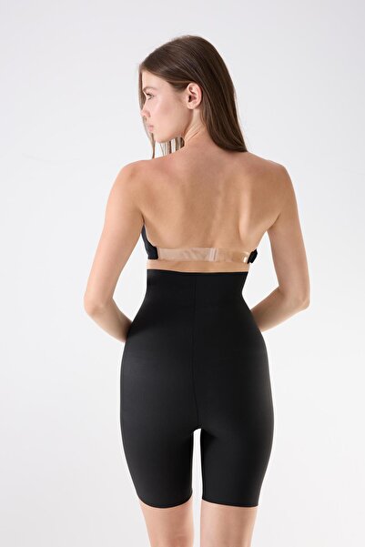 İmaj K046 Light Firming and Lifting Laser Cut Shorts Corset Black Color