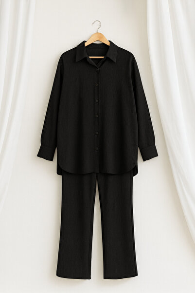 Mivoon Bürümcük látková košile s límečkem, zapínání na knoflíky, spodní díl, vrchní díl, vhodné pro hidžáb, velikost 2XL až 6XL