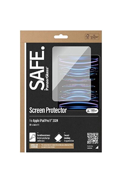 Panzer Glass واقي شاشة AFE مناسب لجهاز iPad مصنوع من الزجاج المقوى وشفاف من ا...